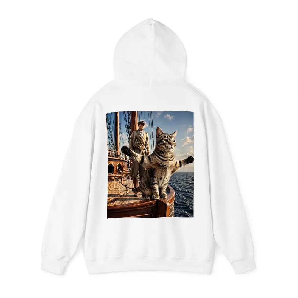 Tabby Cat Sailing Ship Ocean Adventure – Hoodies