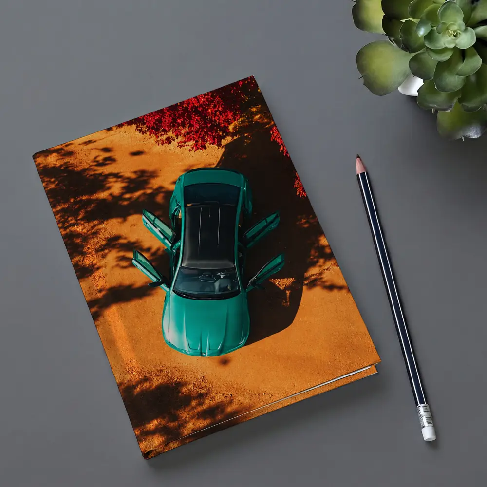 Green BMW M3 Aerial View Red Trees – Notebooks