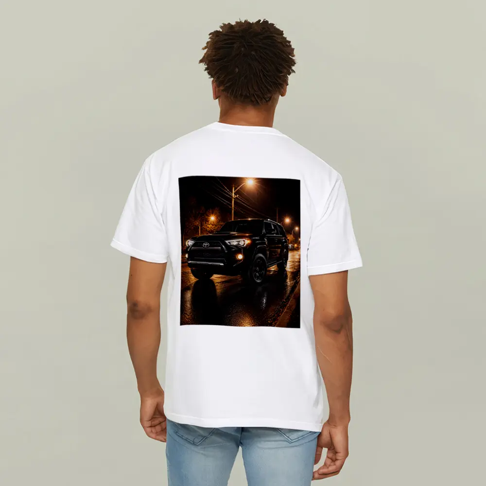 Toyota 4Runner Black SUV Rainy Night Street – T-Shirts