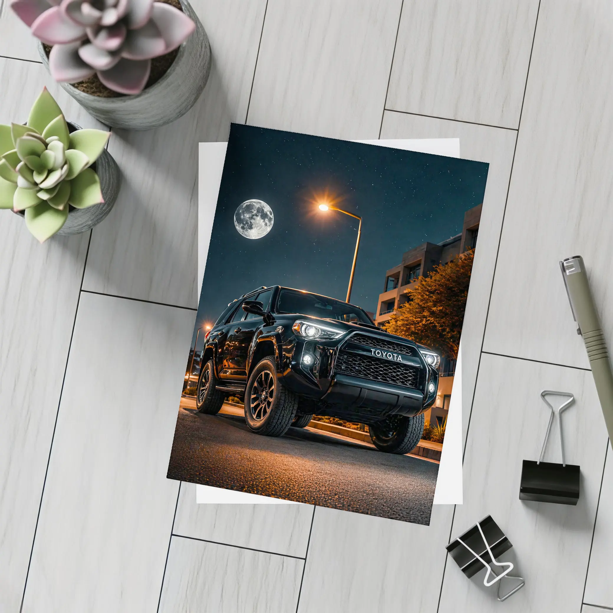 Toyota 4Runner Black SUV Night Moon – Postcards