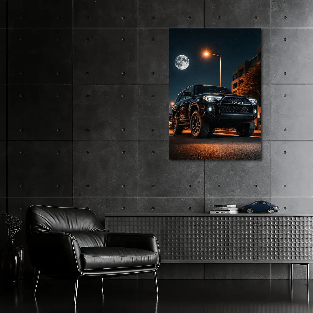 Toyota 4Runner Black SUV Night Moon – Wall Art