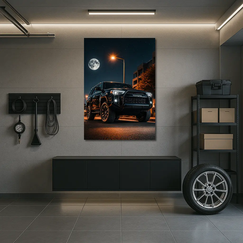 Toyota 4Runner Black SUV Night Moon – Wall Art