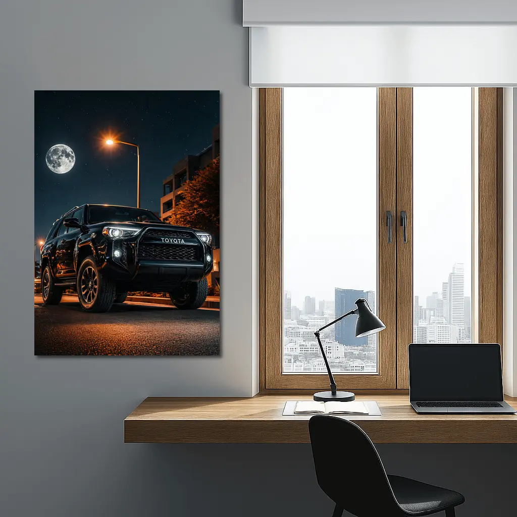 Toyota 4Runner Black SUV Night Moon – Wall Art