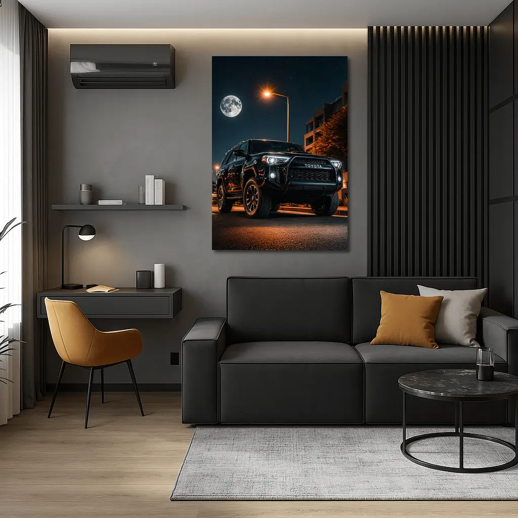 Toyota 4Runner Black SUV Night Moon – Wall Art
