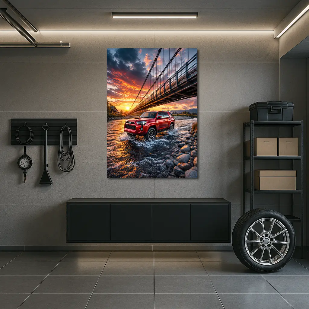 Toyota 4Runner Red River Crossing Sunset – Wall Art