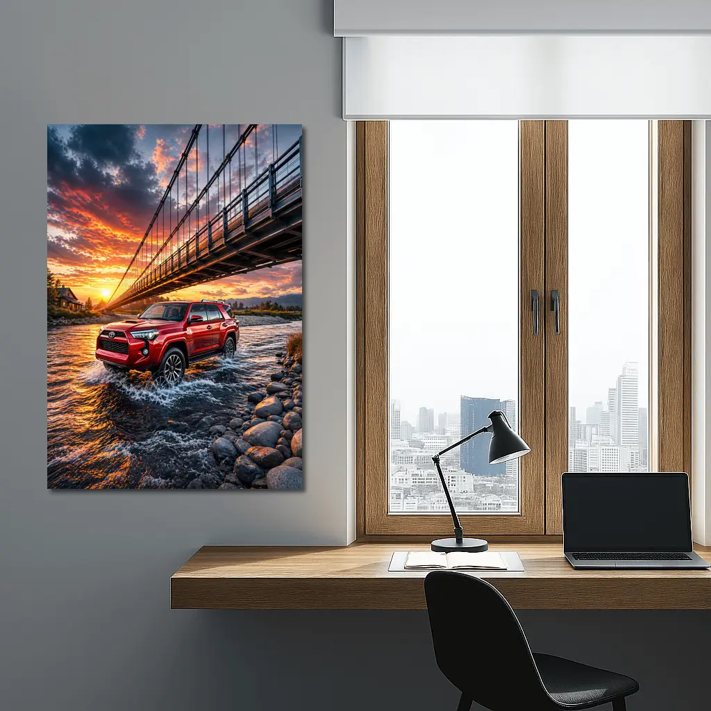 Toyota 4Runner Red River Crossing Sunset – Wall Art