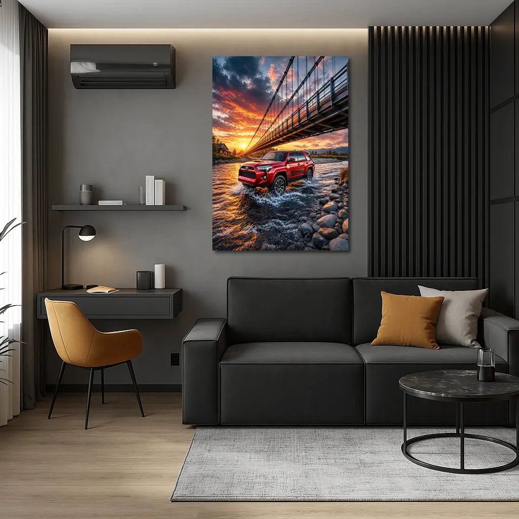 Toyota 4Runner Red River Crossing Sunset – Wall Art