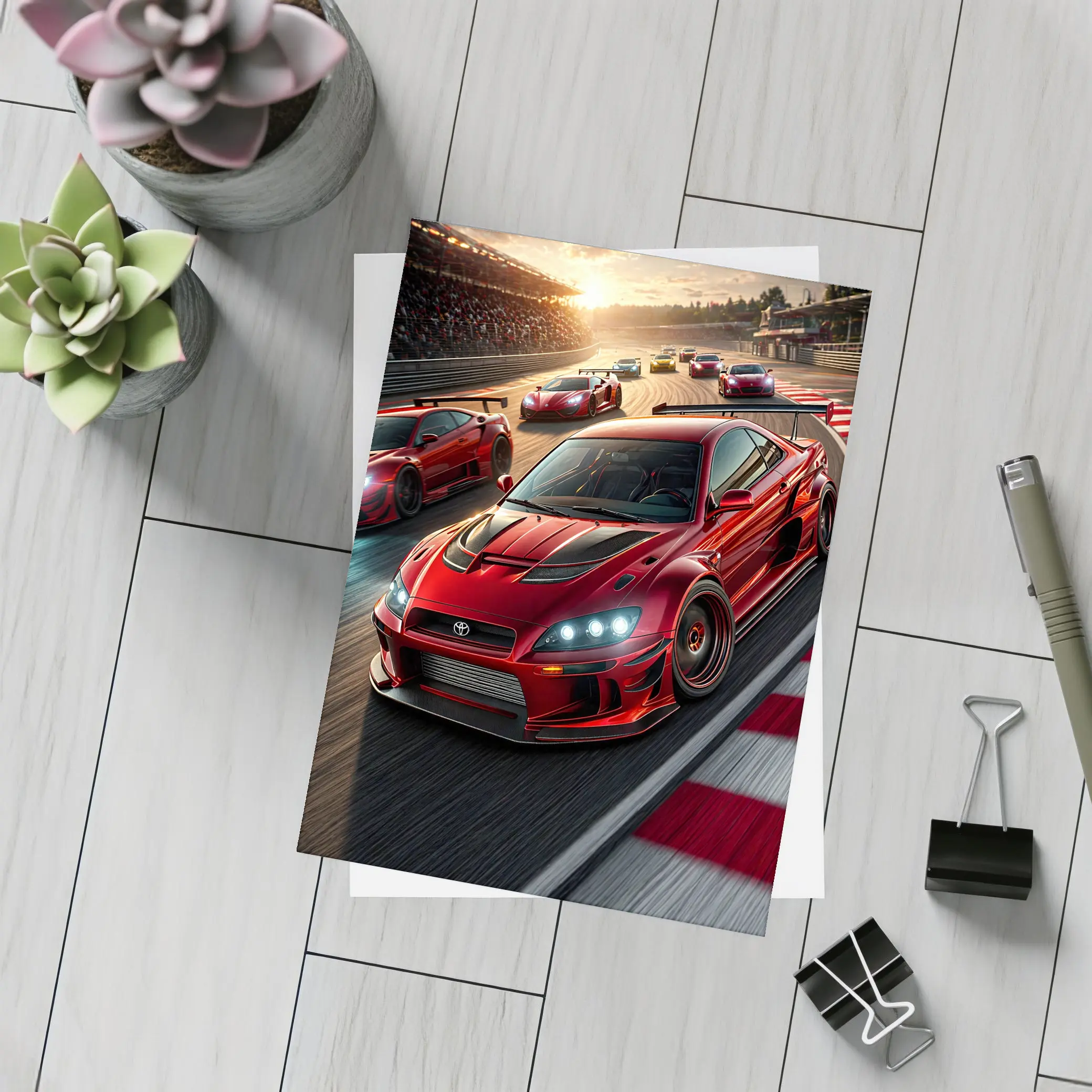 Toyota Altezza Racing on Sunset Track – Postcards