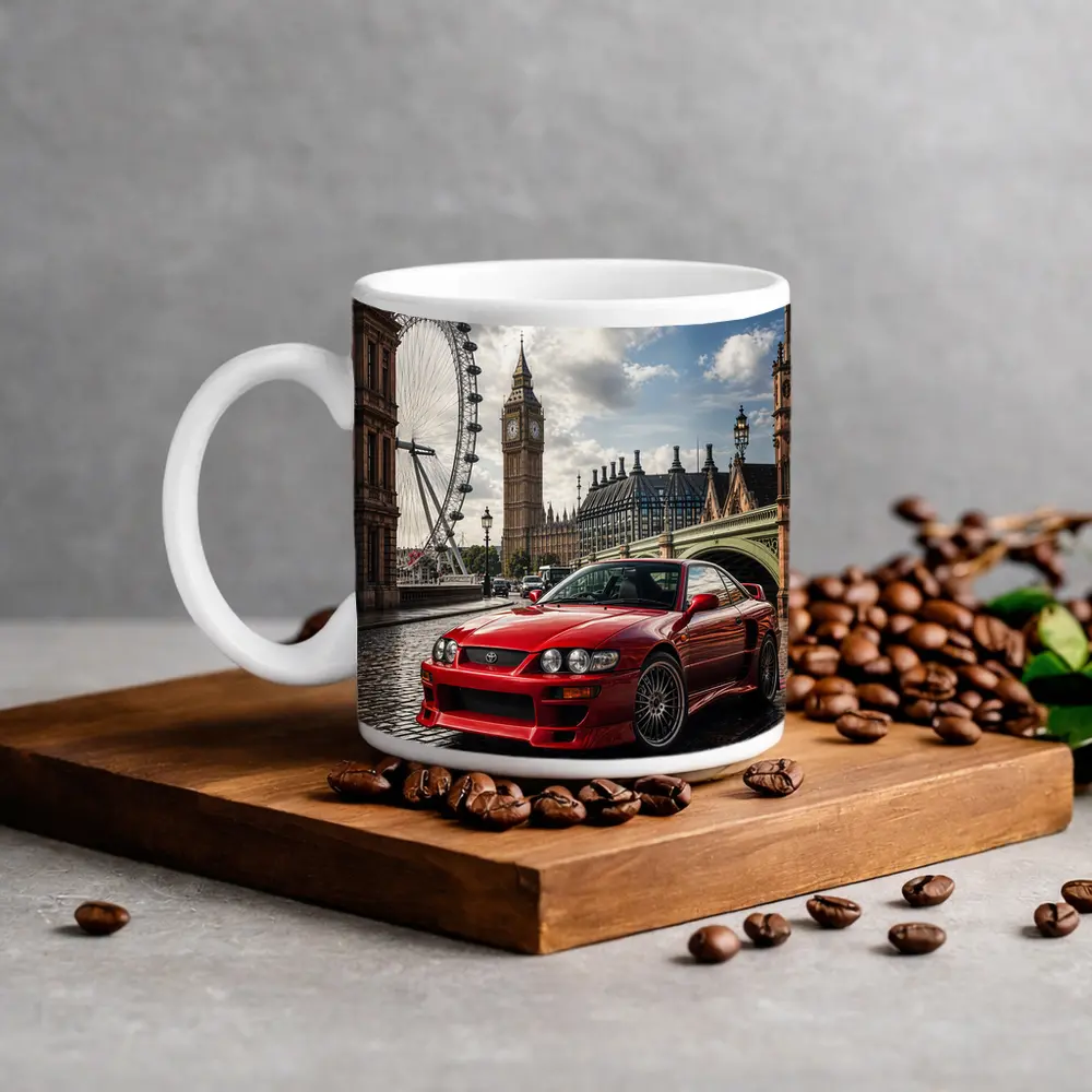 Toyota Altezza Red Car London Big Ben – Mugs
