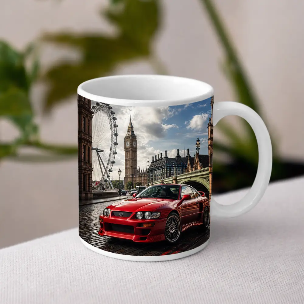 Toyota Altezza Red Car London Big Ben – Mugs