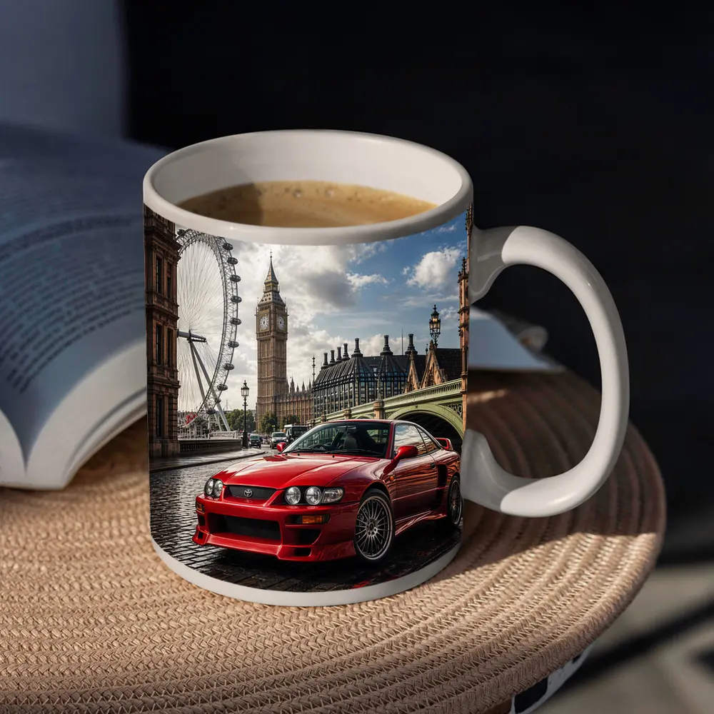 Toyota Altezza Red Car London Big Ben – Mugs