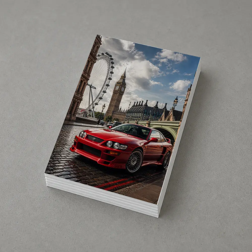 Toyota Altezza Red Car London Big Ben – Postcards