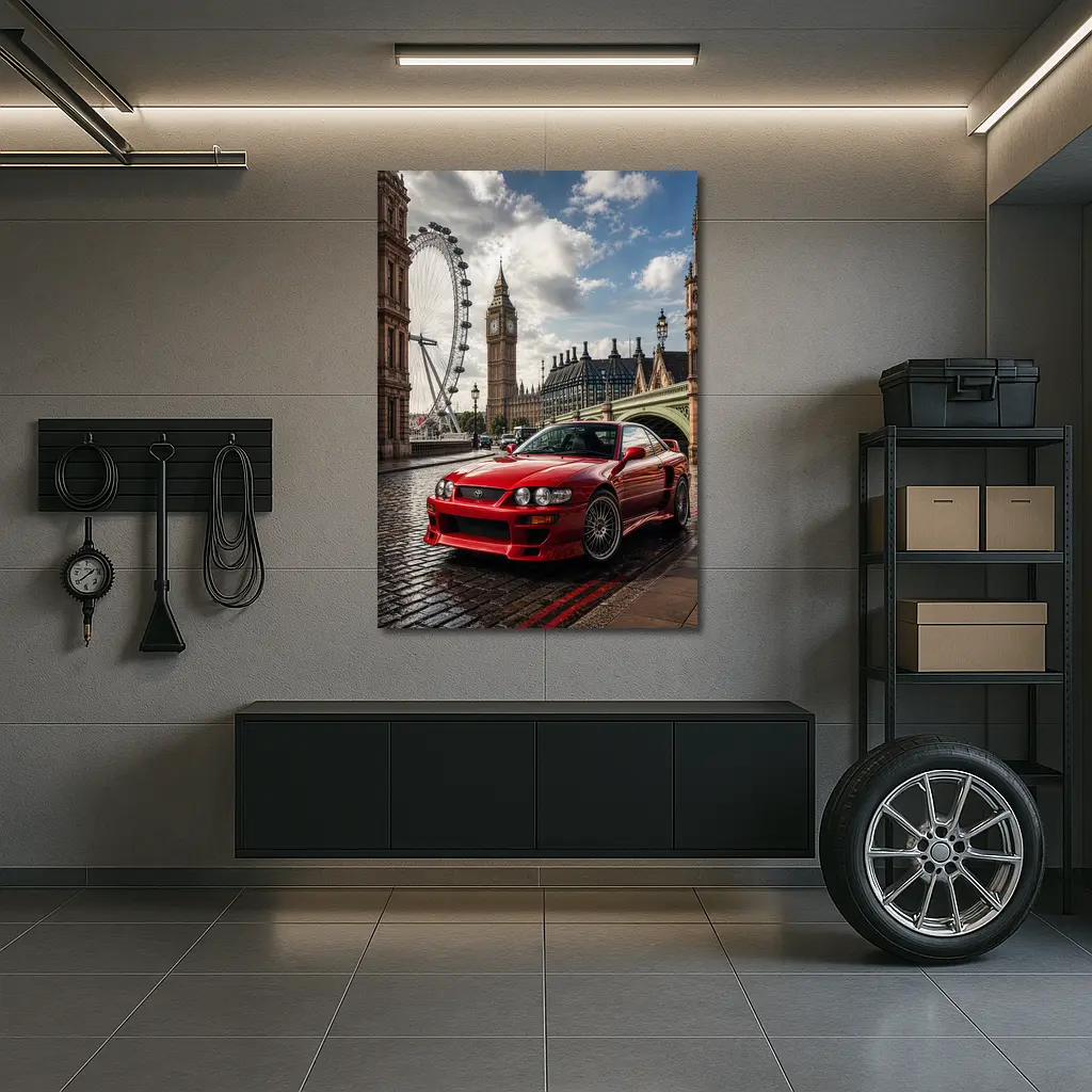 Toyota Altezza Red Car London Big Ben – Wall Art