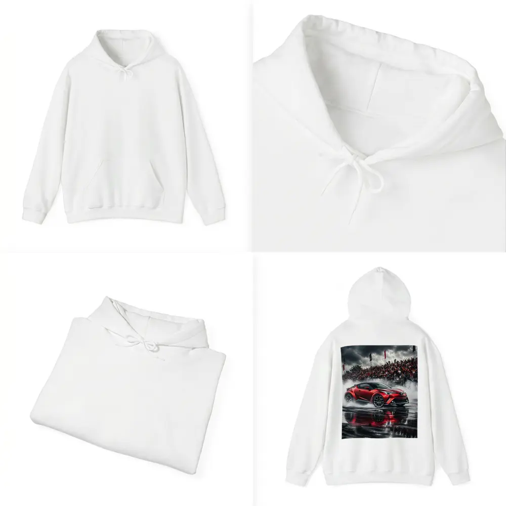 Toyota C-HR Red Drifting Wet Track Crowd – Hoodies