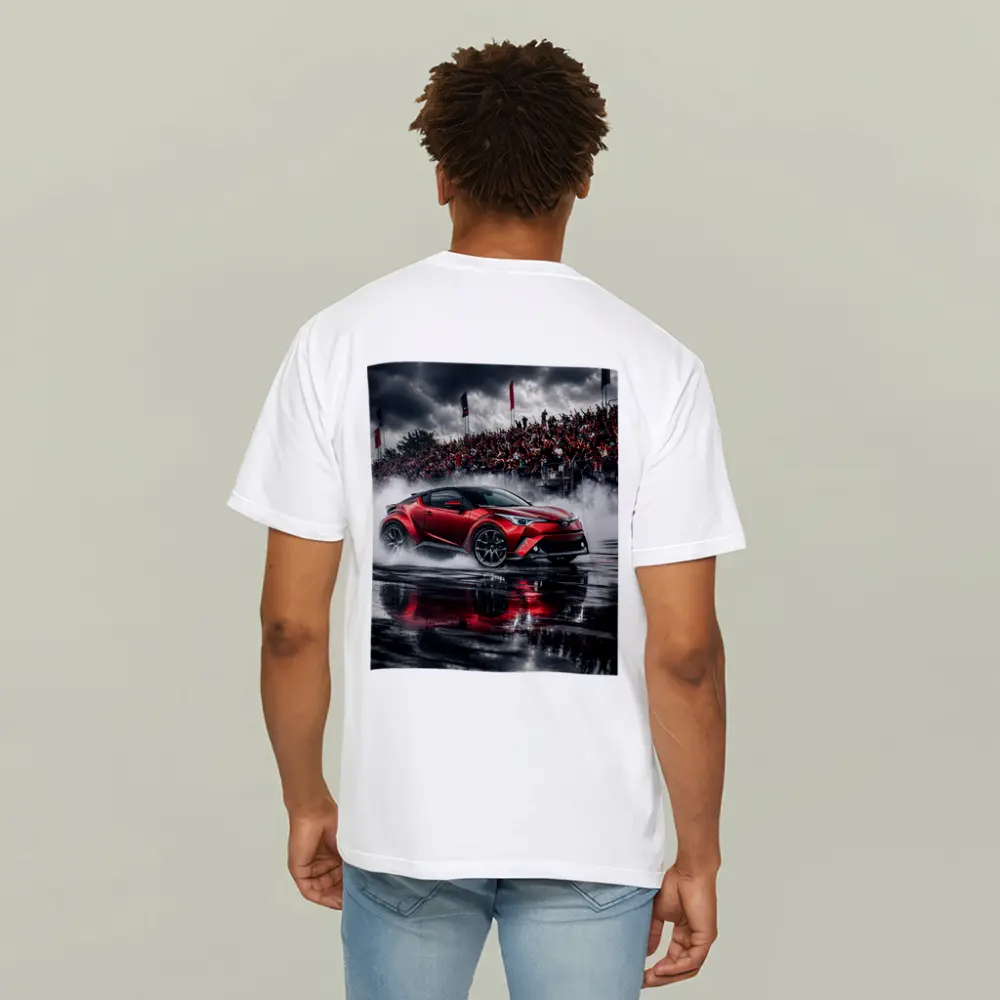 Toyota C-HR Red Drifting Wet Track Crowd – T-Shirts