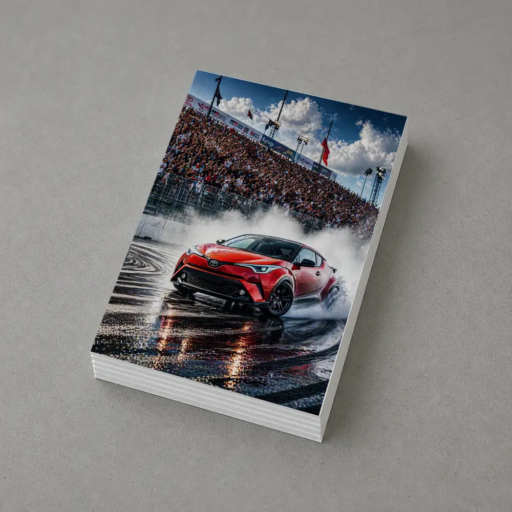 Toyota C-HR Drifting Wet Track Crowd – Postcards