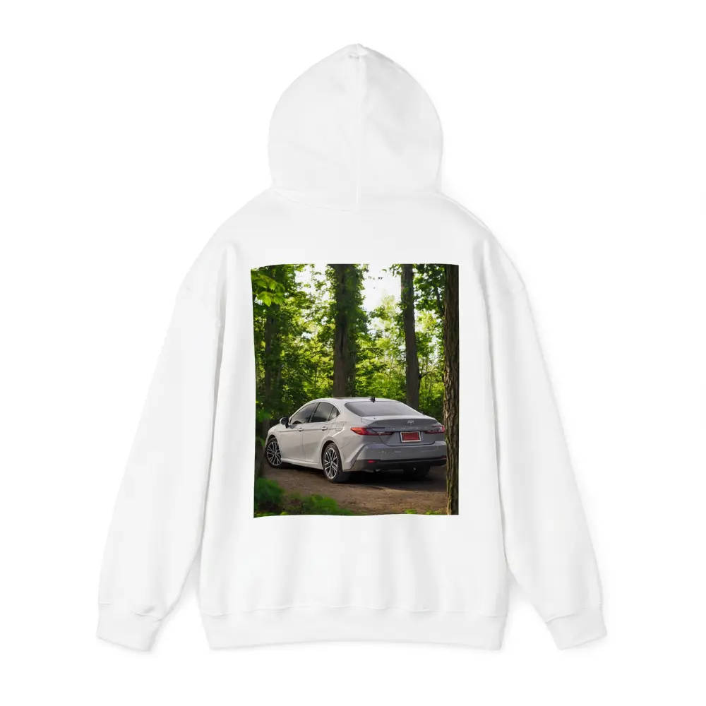 Toyota Camry Silver Sedan Forest Path – Hoodies