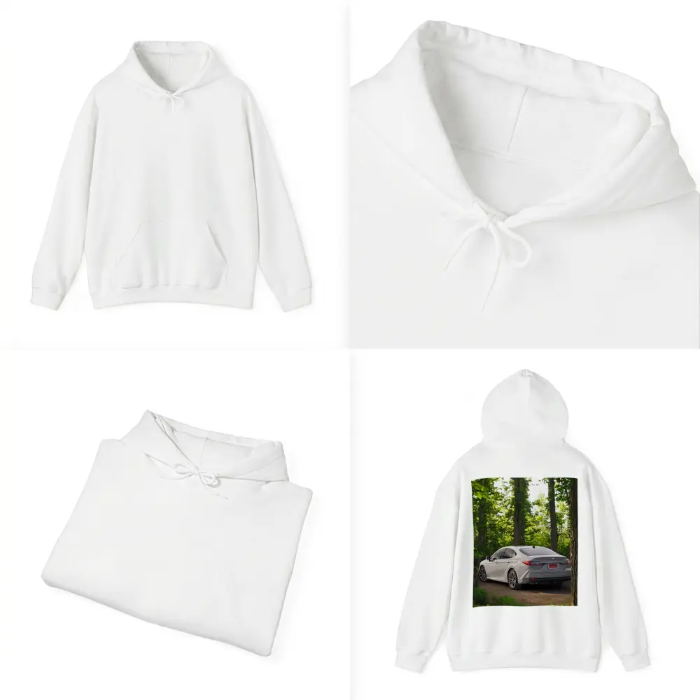 Toyota Camry Silver Sedan Forest Path – Hoodies
