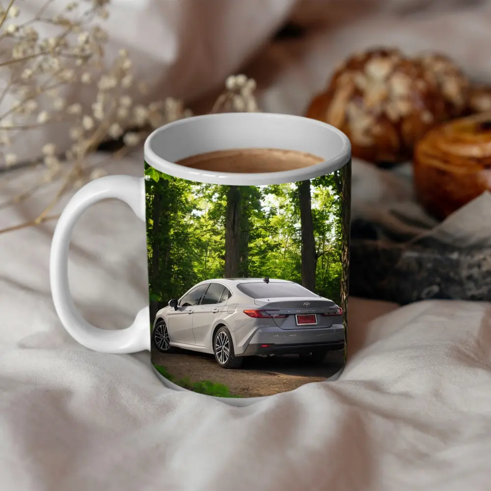 Toyota Camry Silver Sedan Forest Path – Mugs