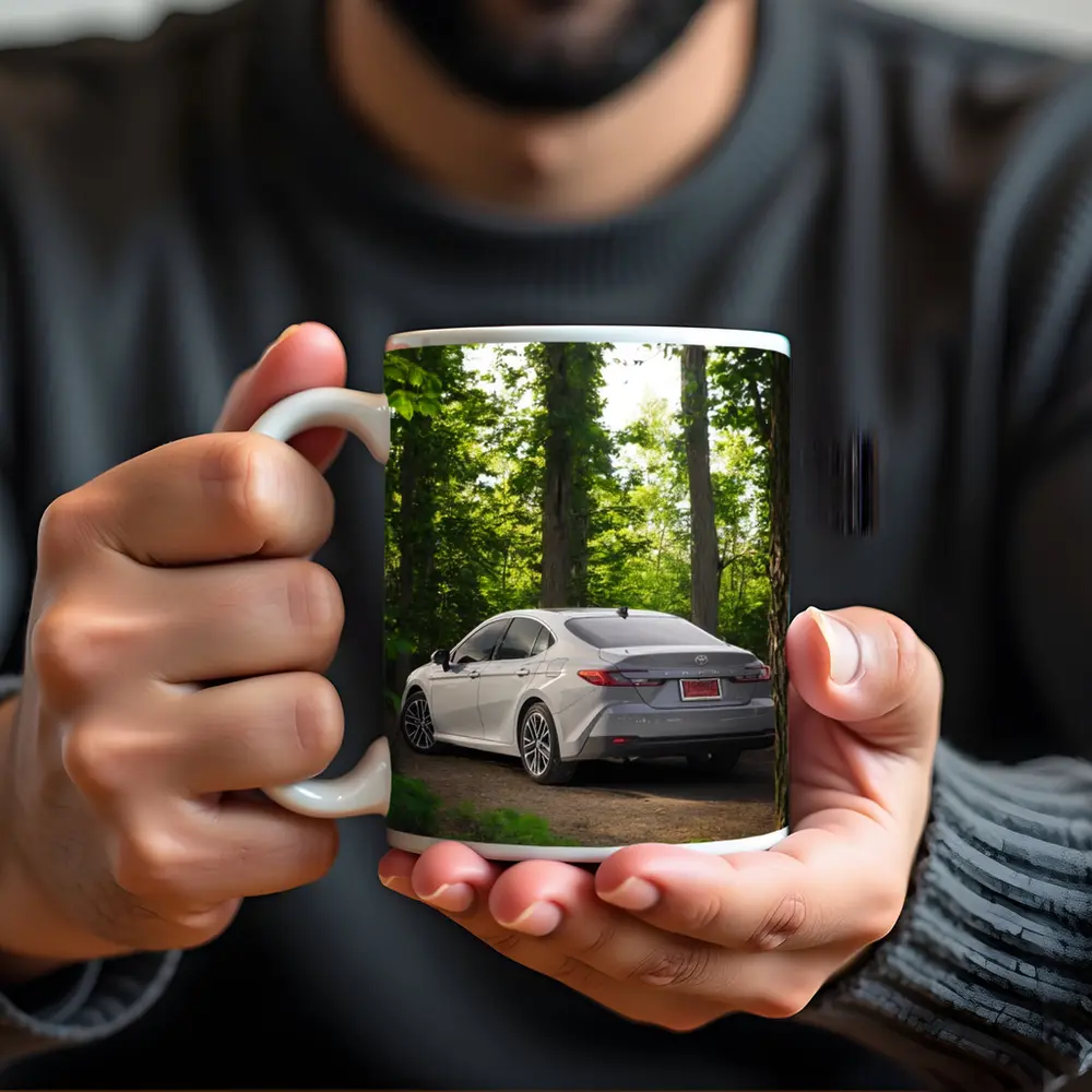 Toyota Camry Silver Sedan Forest Path – Mugs
