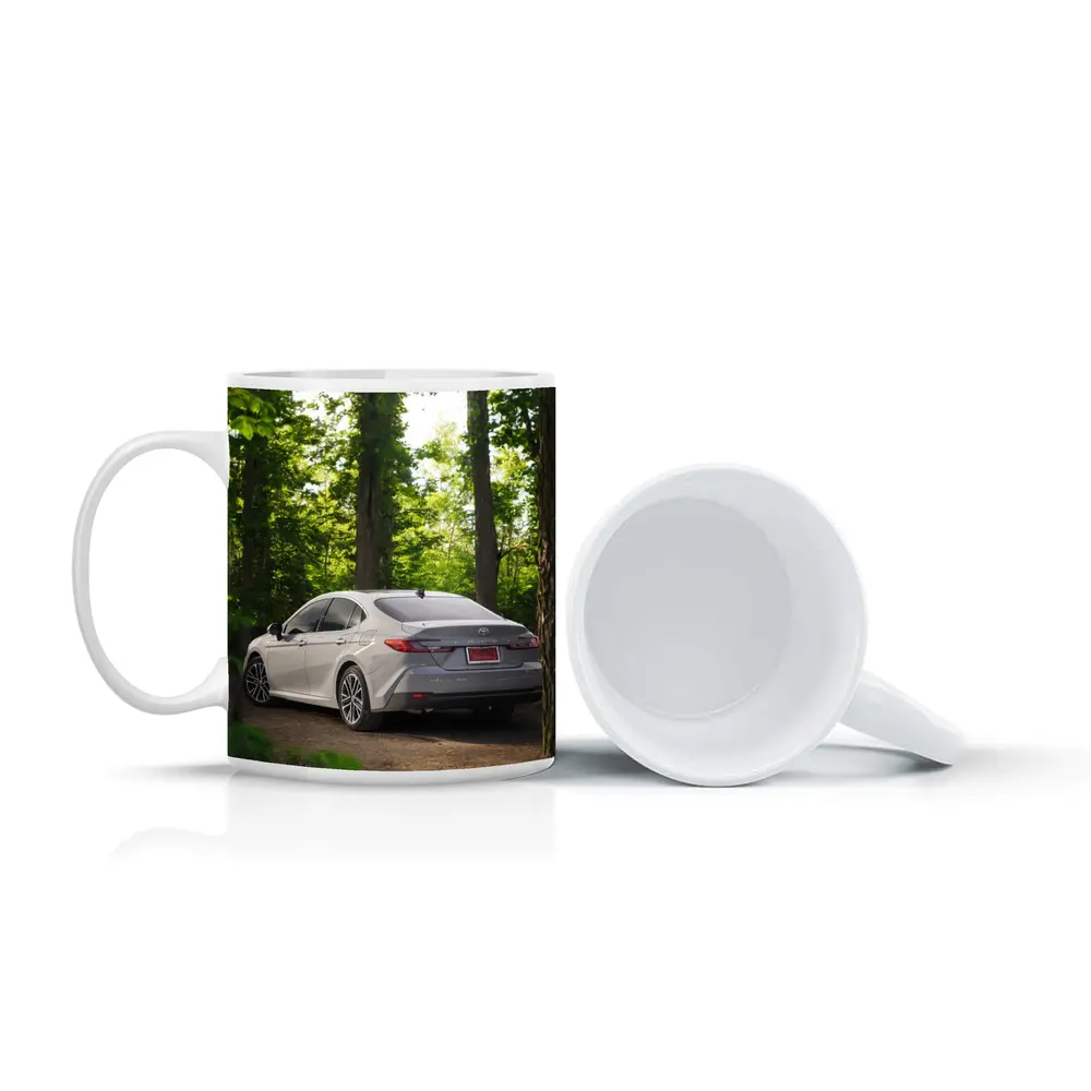 Toyota Camry Silver Sedan Forest Path – Mugs