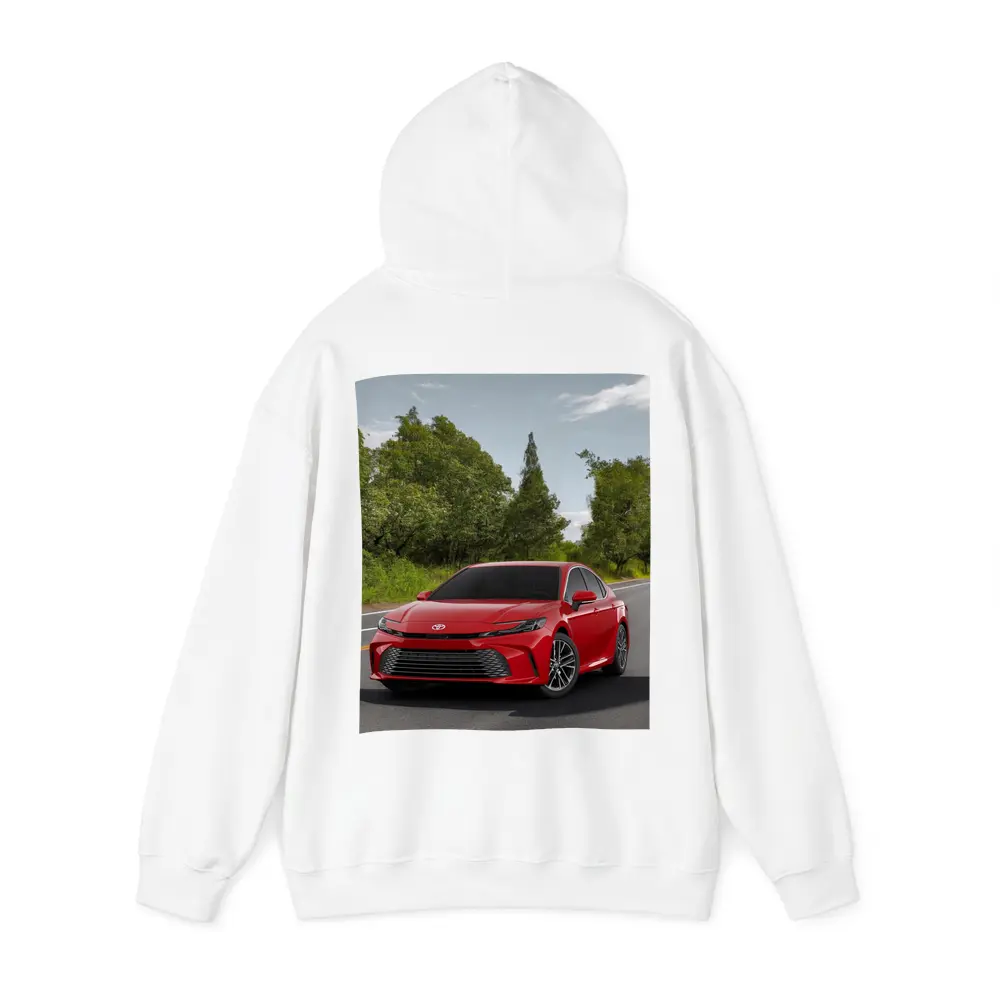 Toyota Camry Red Sedan On Open Road – Hoodies