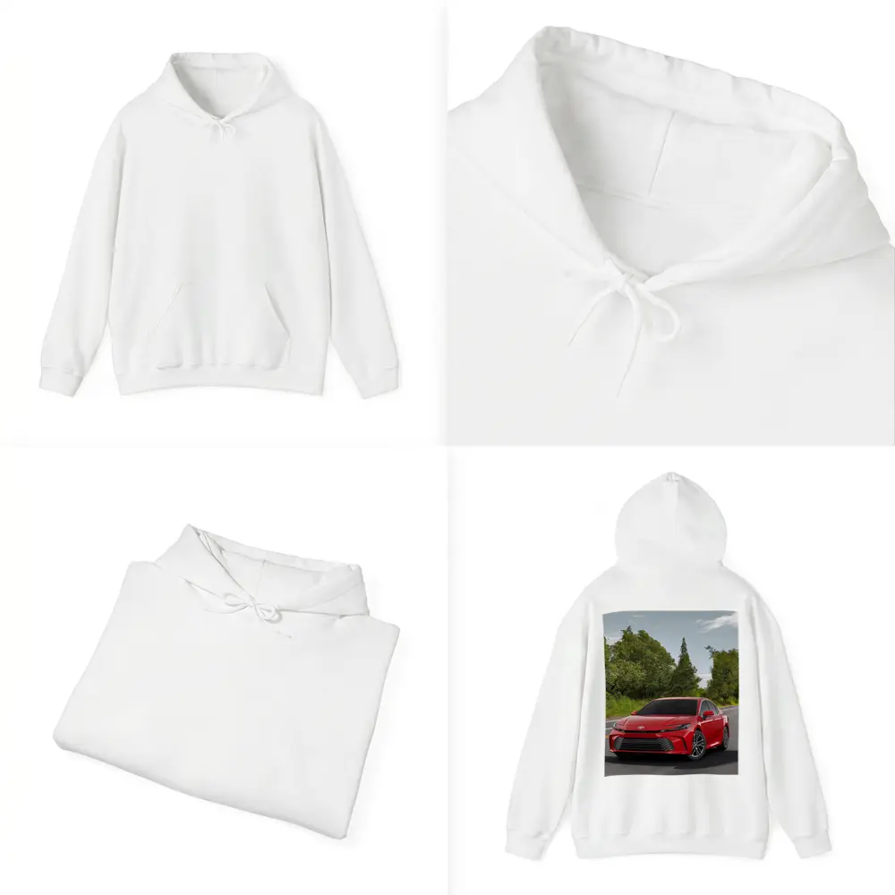 Toyota Camry Red Sedan On Open Road – Hoodies