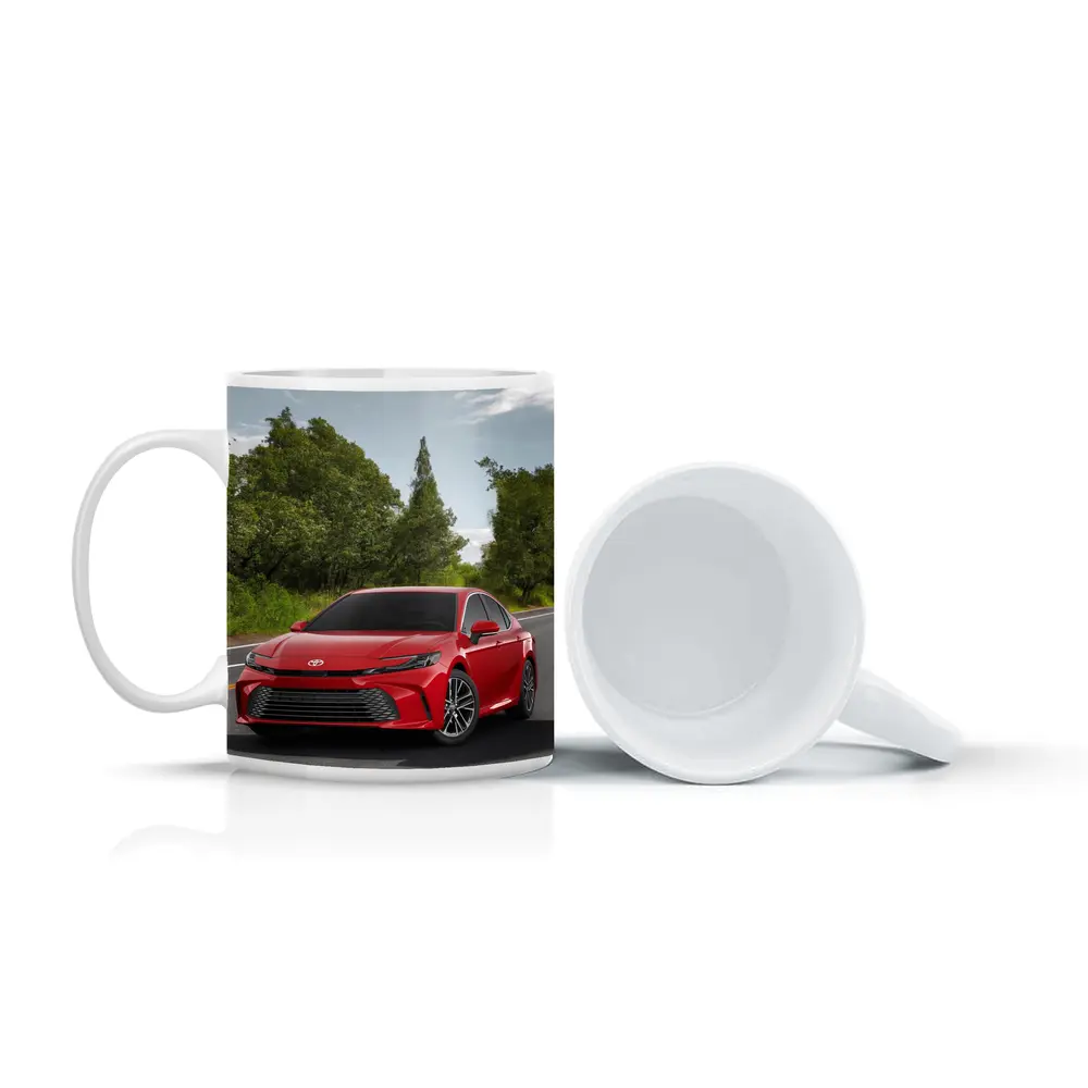 Toyota Camry Red Sedan On Open Road – Mugs