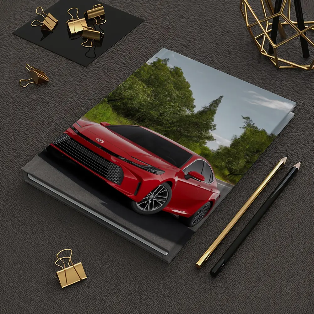 Toyota Camry Red Sedan On Open Road – Notebooks