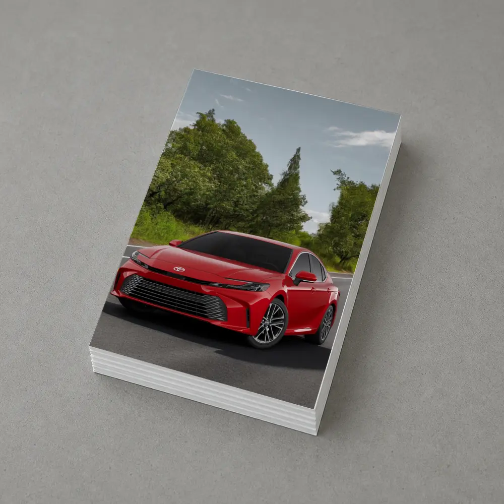 Toyota Camry Red Sedan On Open Road – Postcards