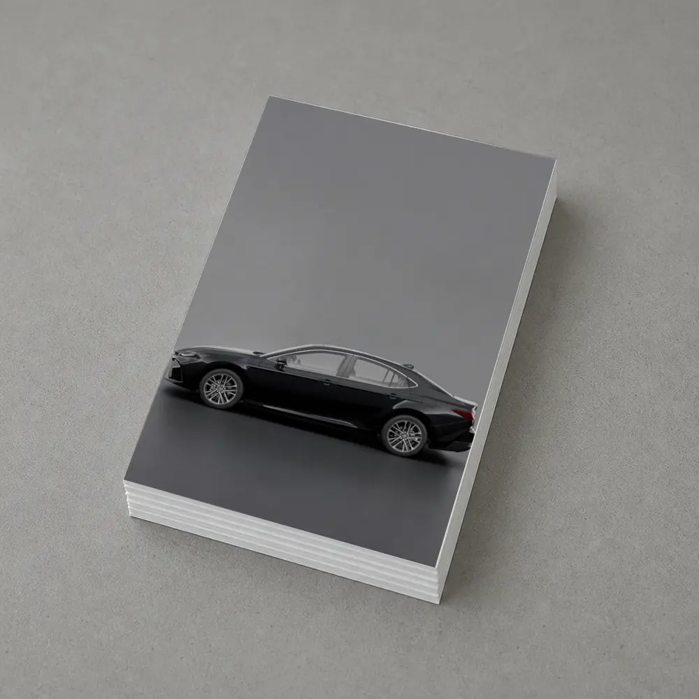 Toyota Camry Black Sedan Gray Studio Background – Postcards