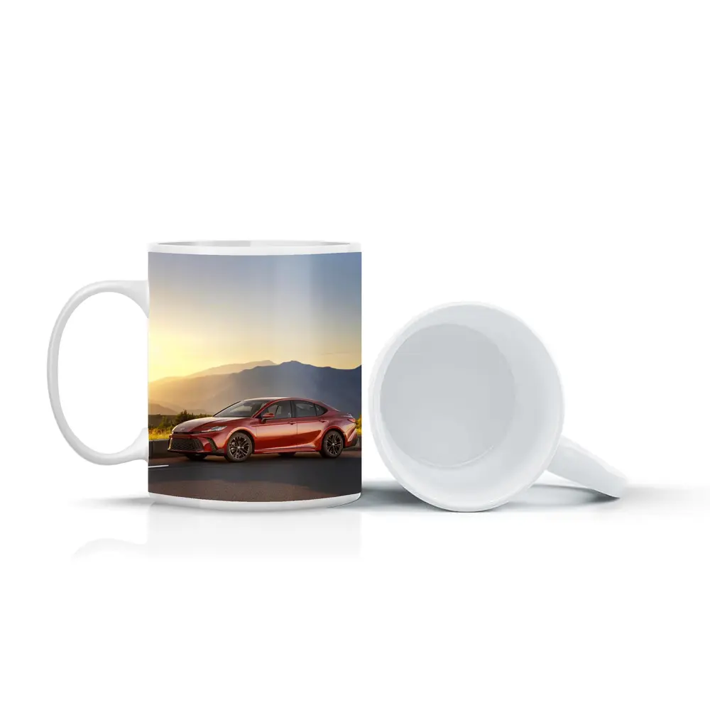 Toyota Camry Red Sedan Mountain Sunset – Mugs