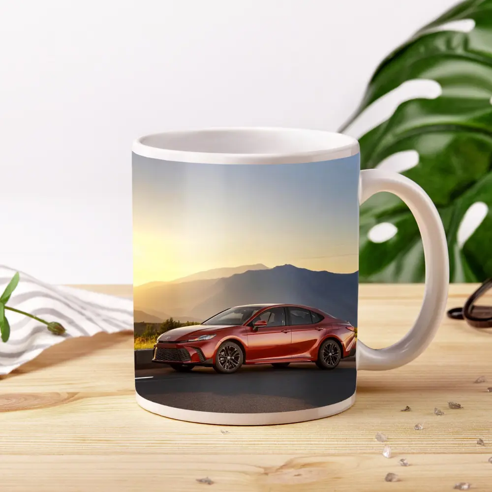 Toyota Camry Red Sedan Mountain Sunset – Mugs