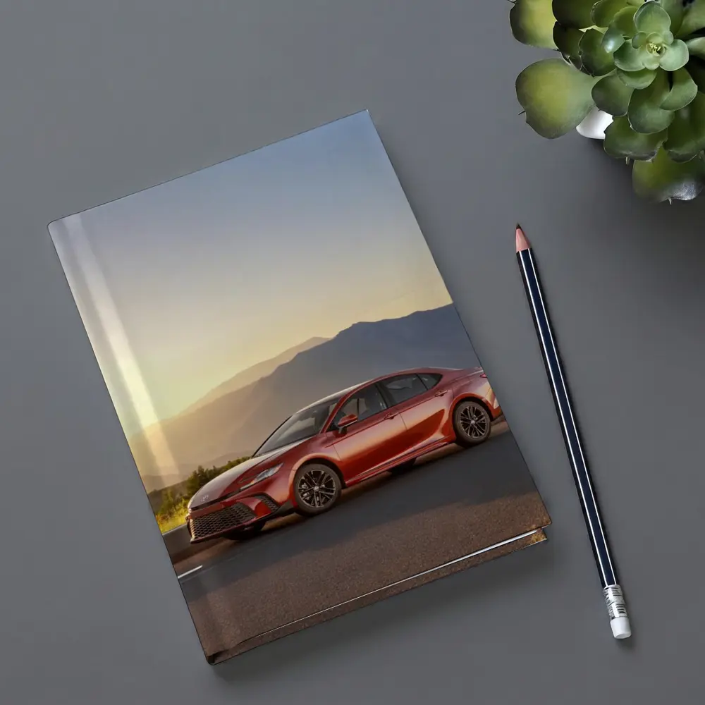Toyota Camry Red Sedan Mountain Sunset – Notebooks
