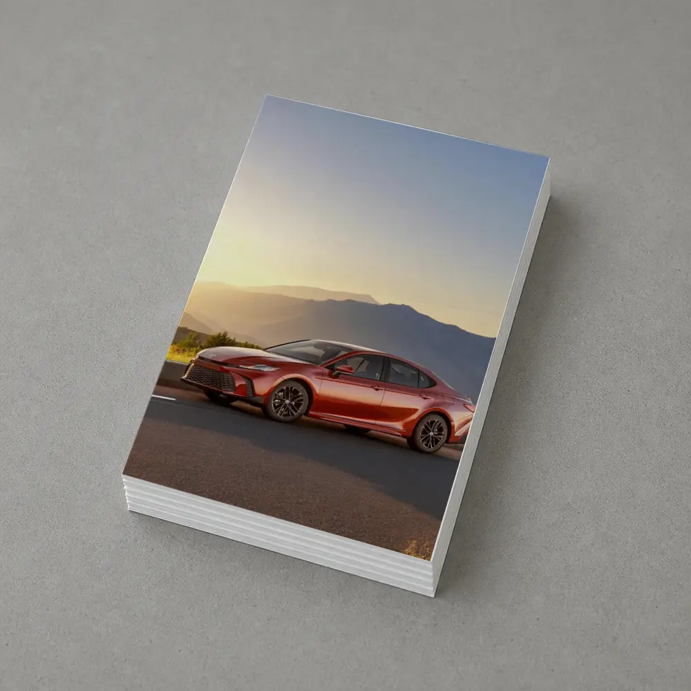 Toyota Camry Red Sedan Mountain Sunset – Postcards