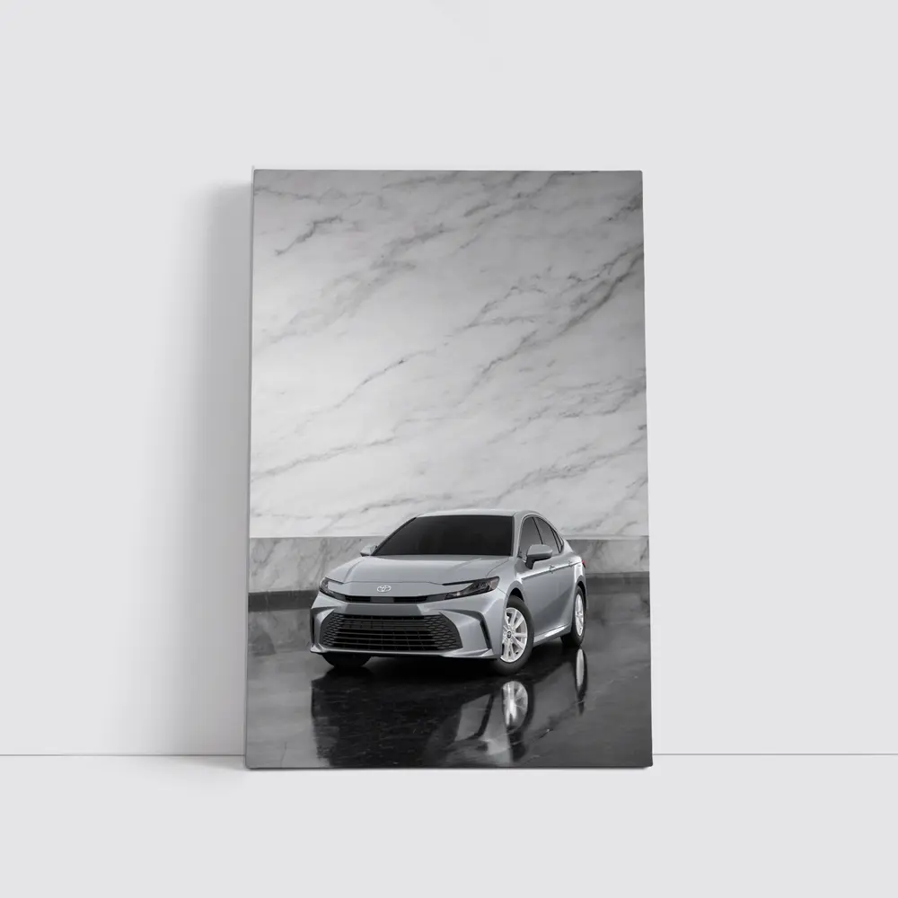 Toyota Camry Silver Sedan Marble Wall – Wall Art