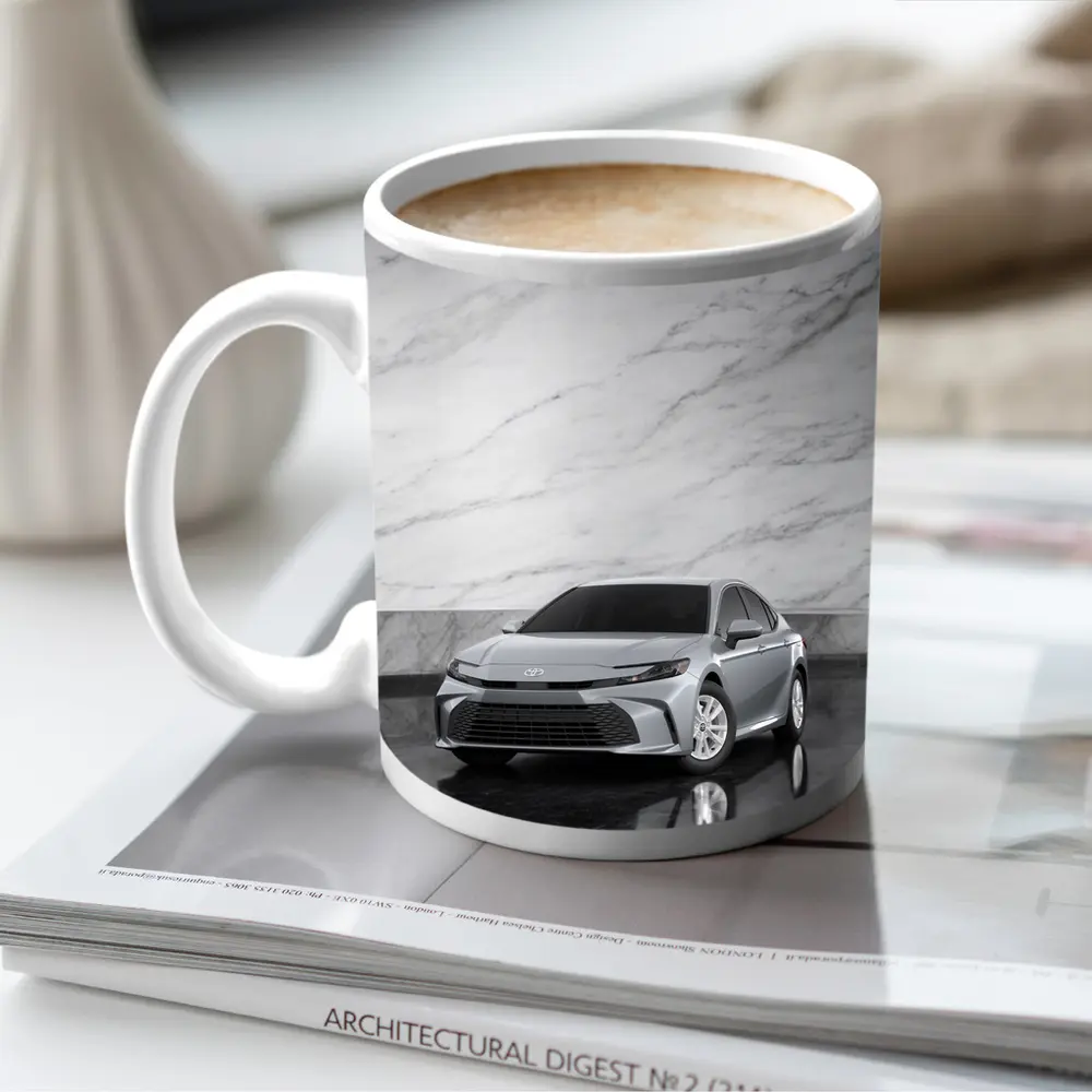 Toyota Camry Silver Sedan Marble Wall – Mugs
