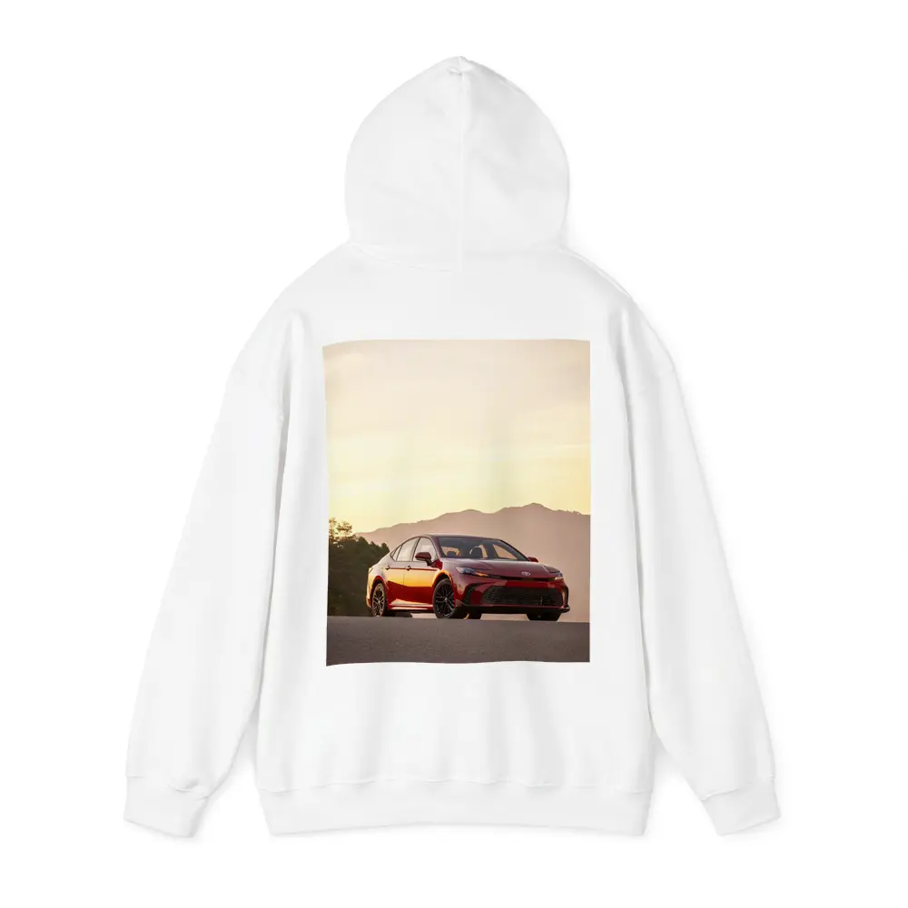 Toyota Camry Red Sunset Mountain Road – Hoodies