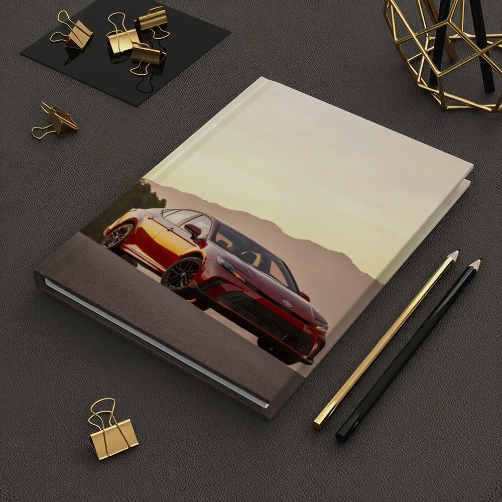Toyota Camry Red Sunset Mountain Road – Notebooks