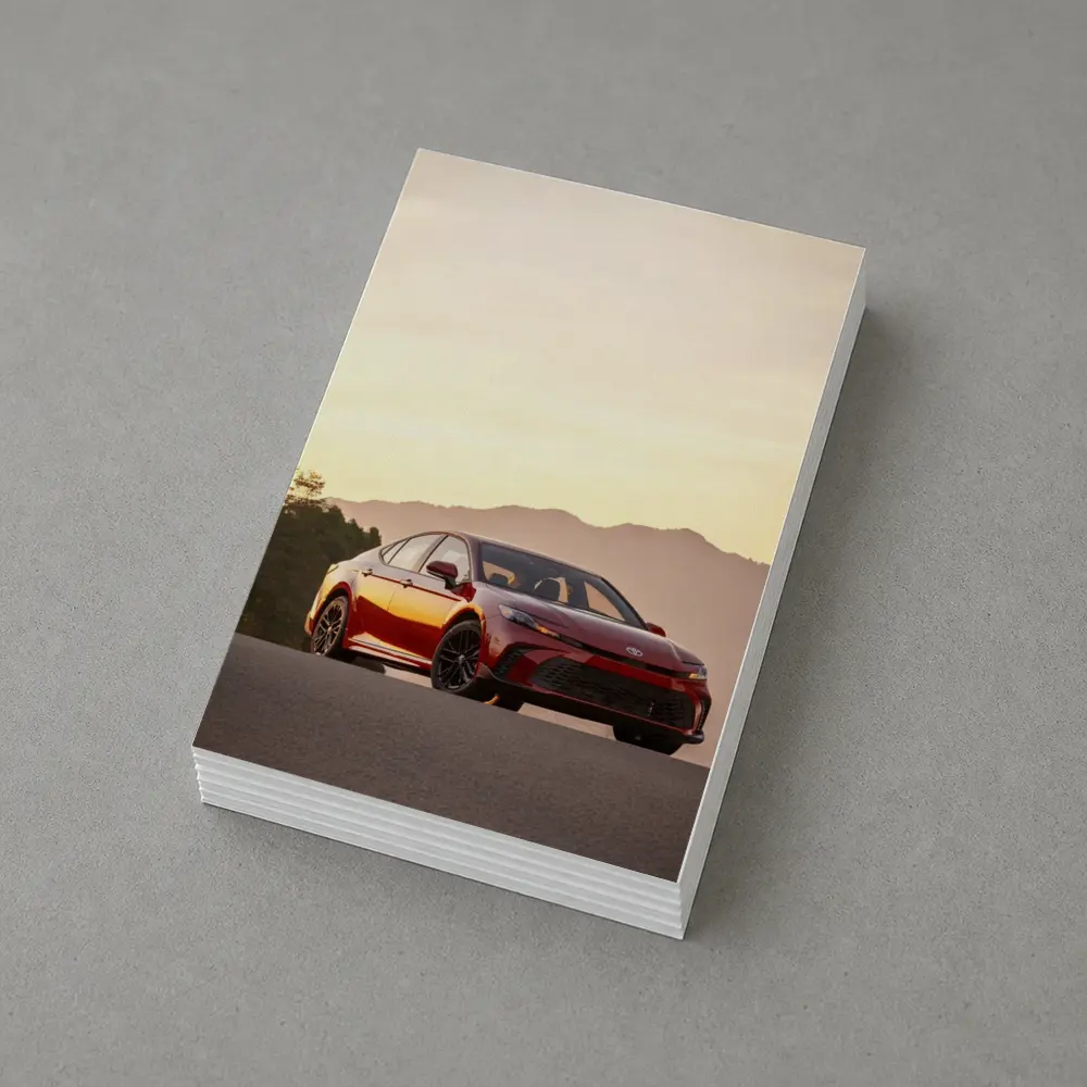 Toyota Camry Red Sunset Mountain Road – Postcards