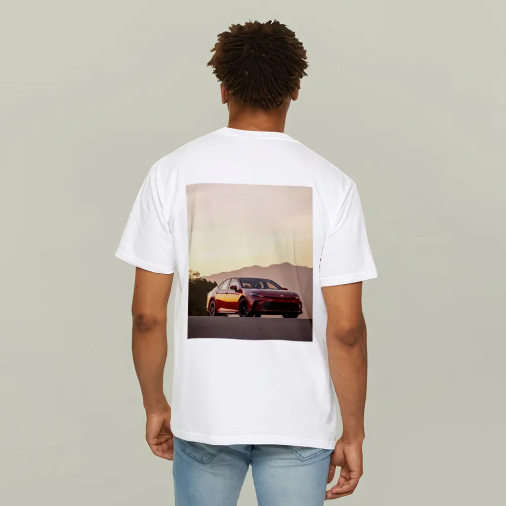 Toyota Camry Red Sunset Mountain Road – T-Shirts