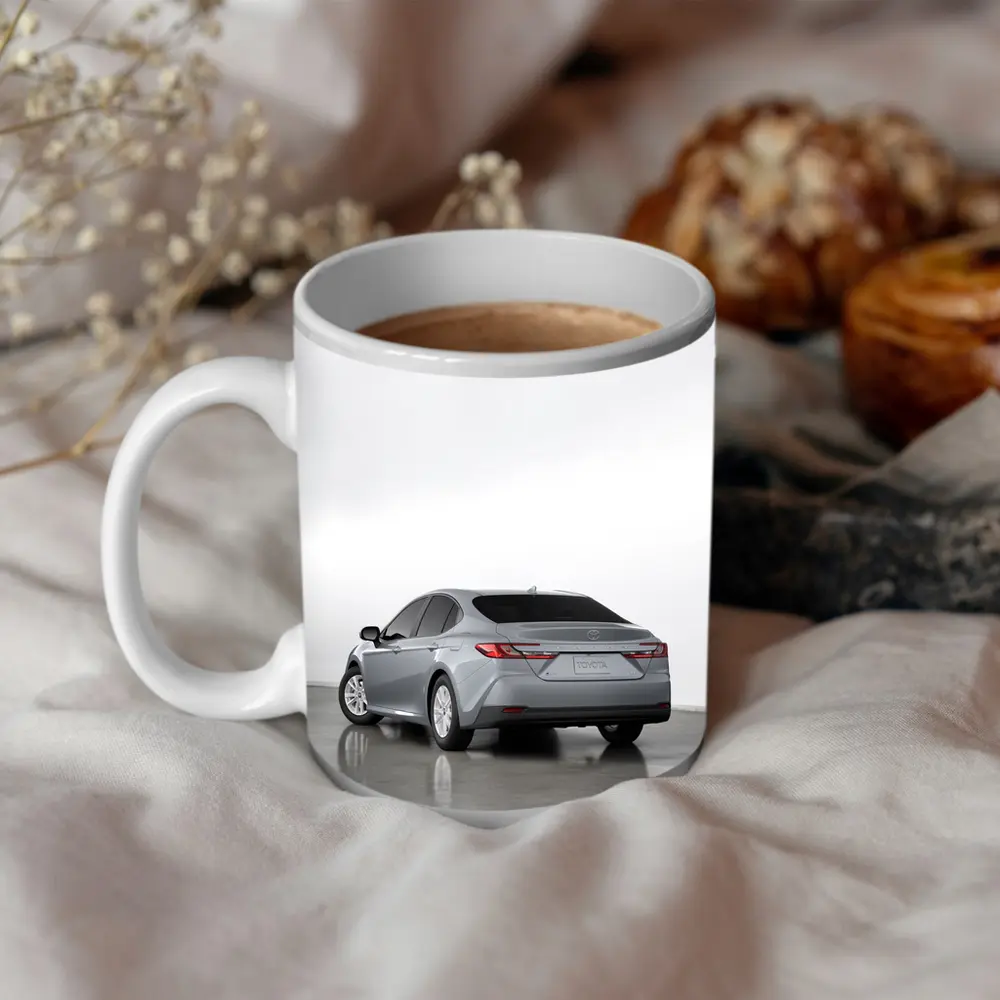 Toyota Camry Silver Sedan Studio Shot – Mugs