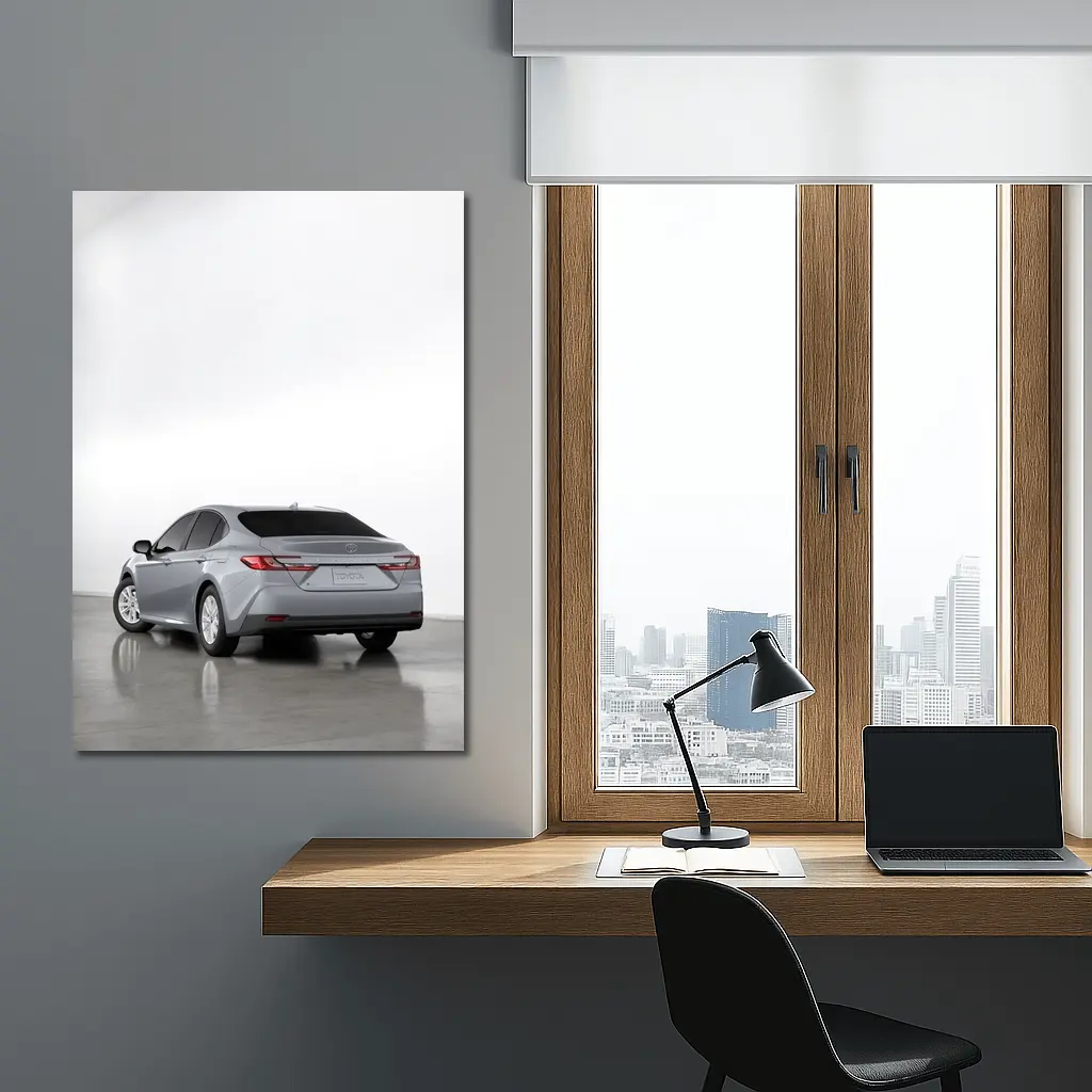 Toyota Camry Silver Sedan Studio Shot – Wall Art