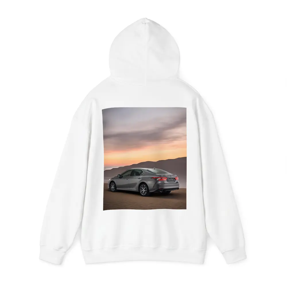 Toyota Camry Hybrid Gray Sedan Desert Sunset – Hoodies