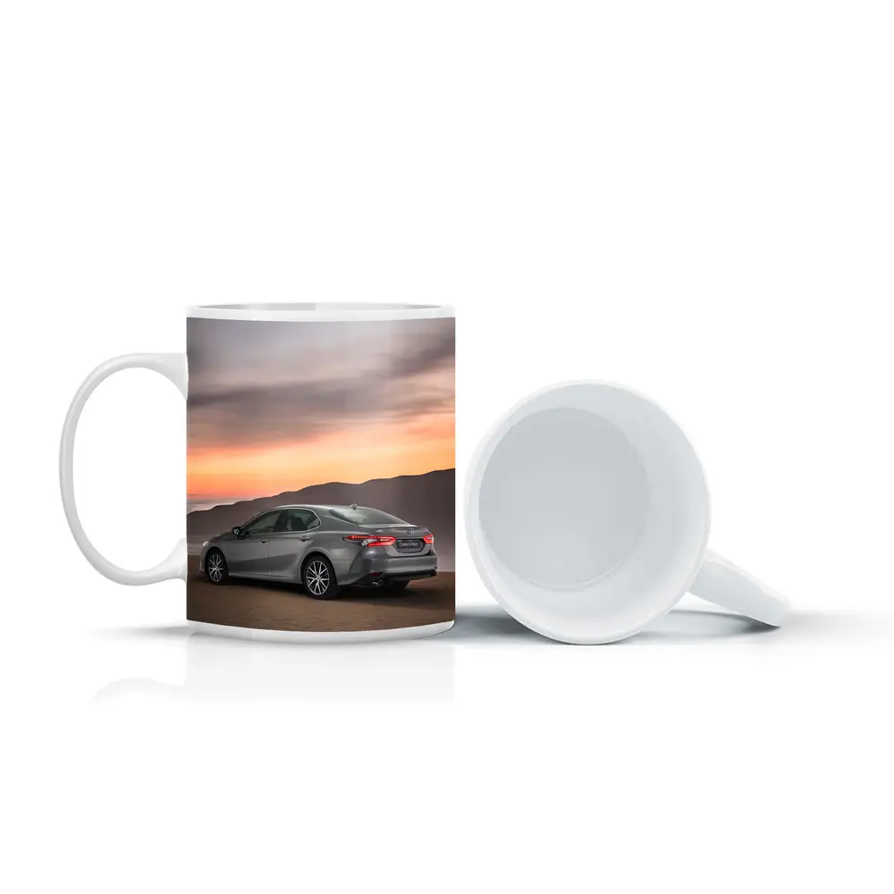 Toyota Camry Hybrid Gray Sedan Desert Sunset – Mugs
