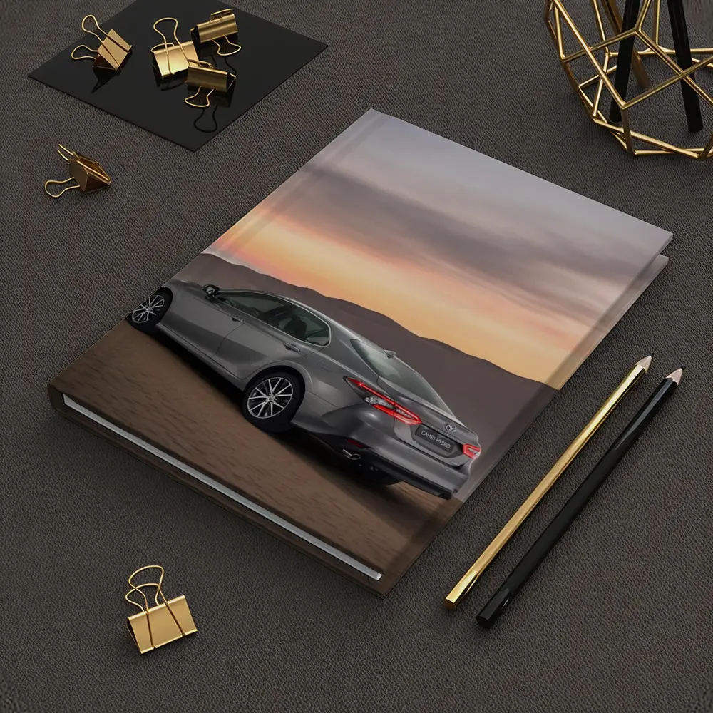 Toyota Camry Hybrid Gray Sedan Desert Sunset – Notebooks