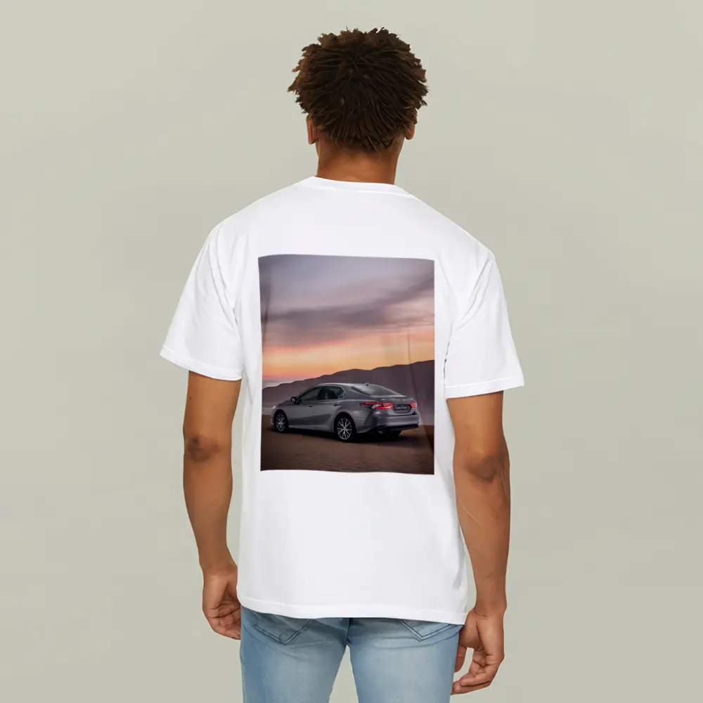 Toyota Camry Hybrid Gray Sedan Desert Sunset – T-Shirts