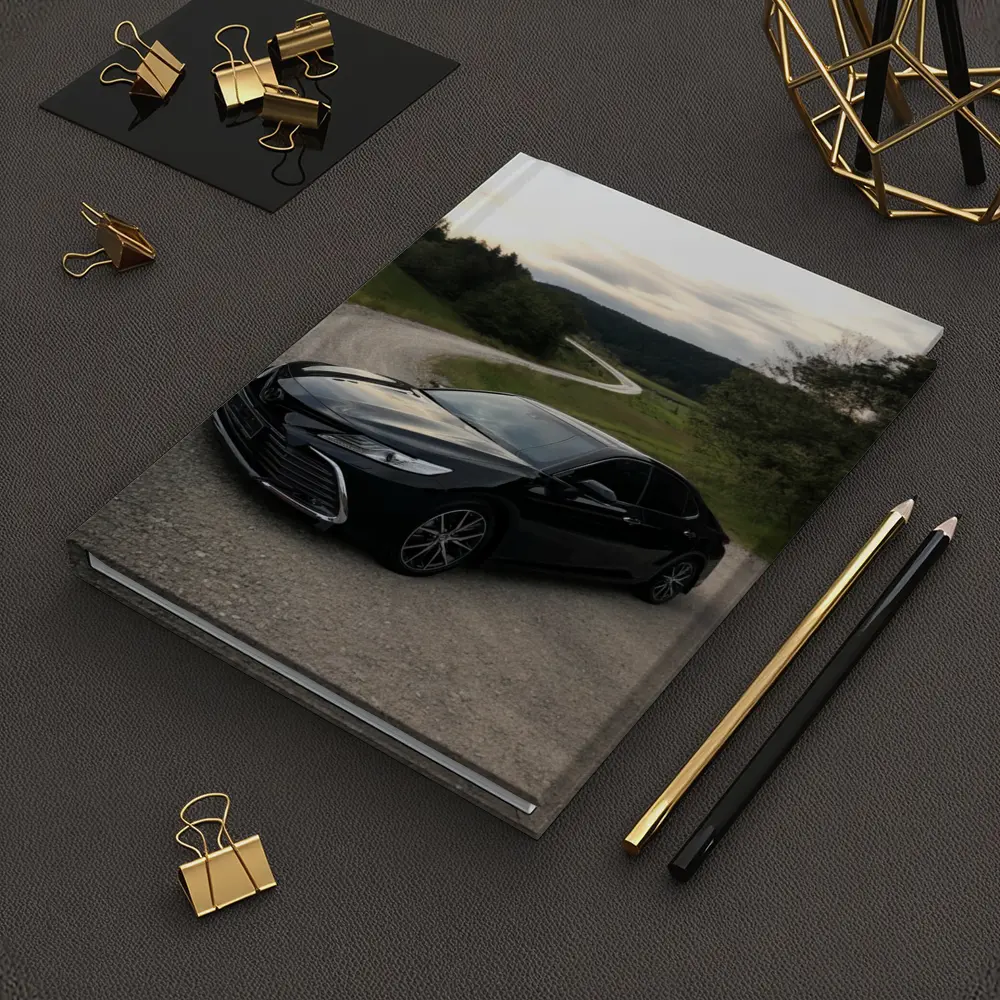 Toyota Camry Black Sedan Gravel Country Road – Notebooks