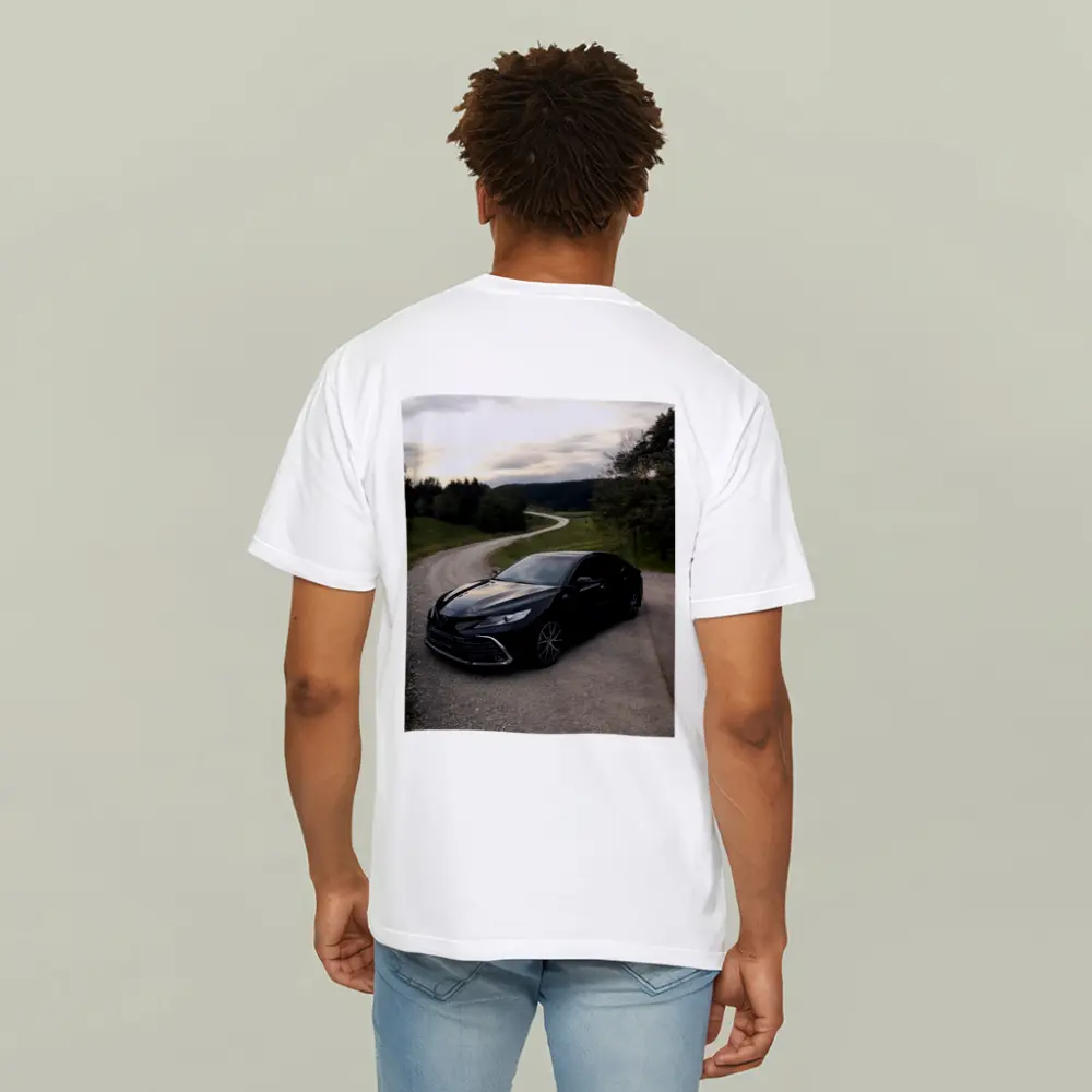 Toyota Camry Black Sedan Gravel Country Road – T-Shirts