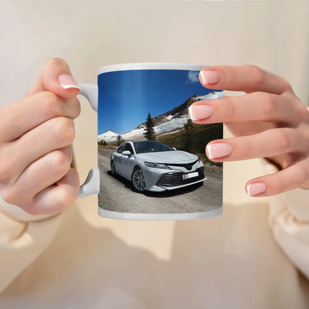 Toyota Camry White Mountain Road Photography – Mugs